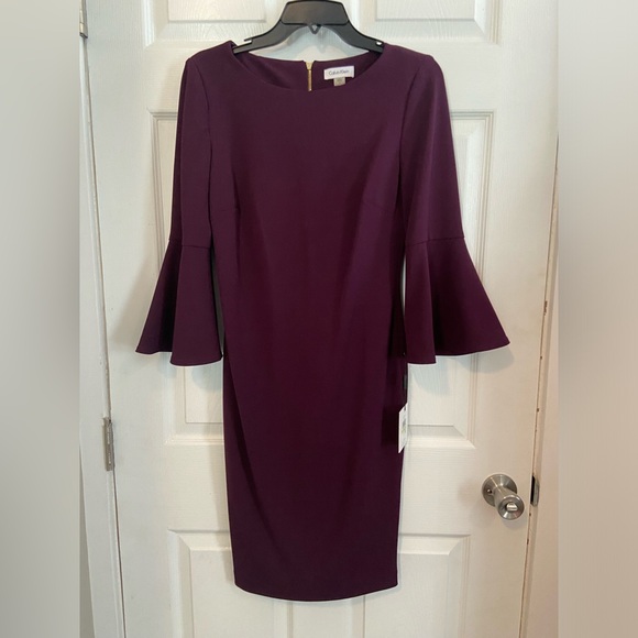 Calvin Klein purple work dress size 4 - Picture 1 of 3